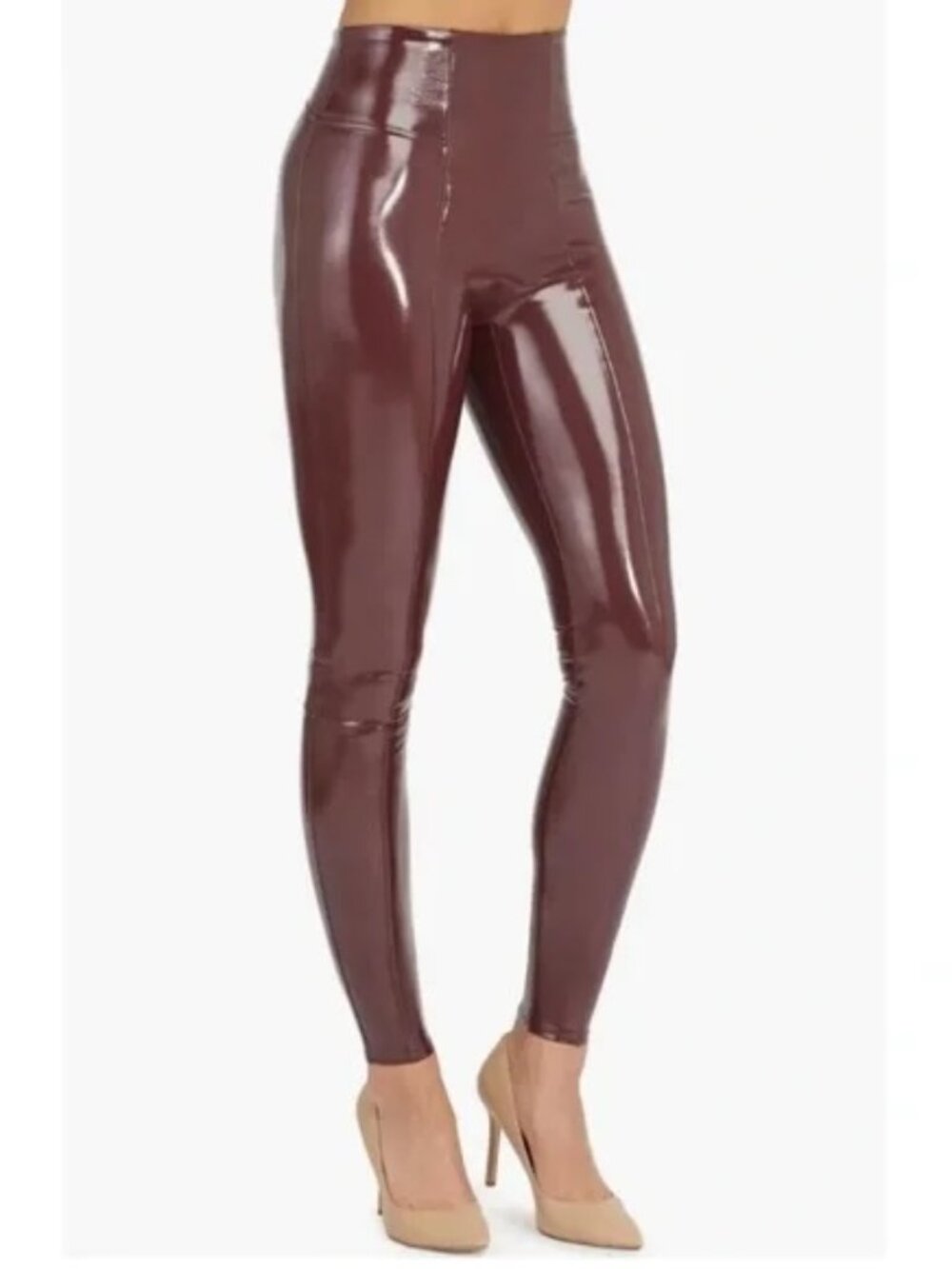 Spanx Patent Red Leather Leggings Small Petite NWT